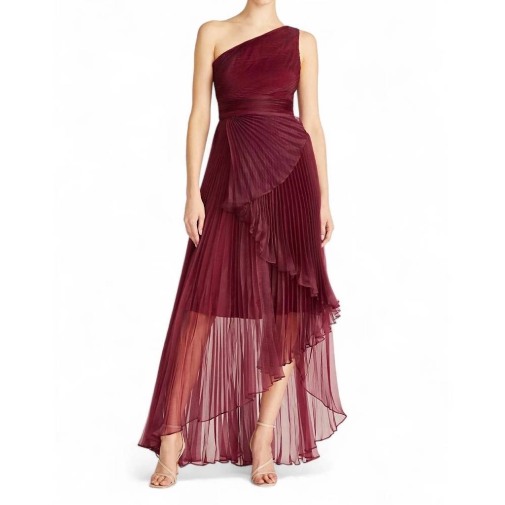 New Theia Geneva Dress In Cabernet